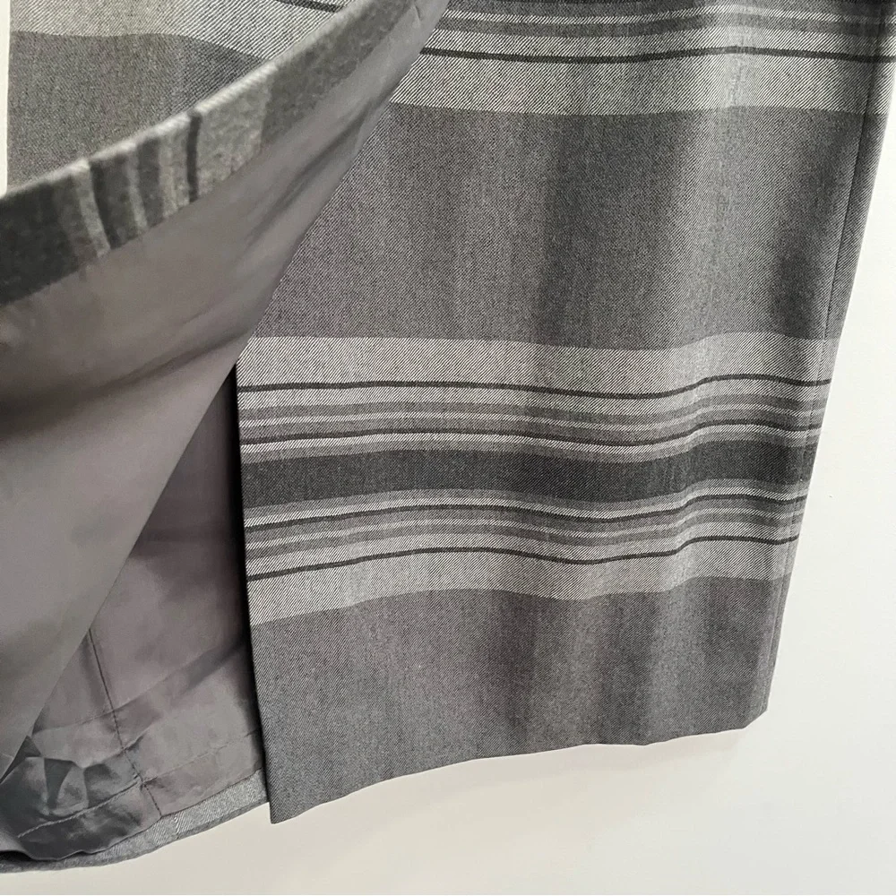 Vintage Lauren Ralph Lauren Wool Gray Wrap Skirt Maxi Blanket Skirt Size 14 - Picture 4 of 12
